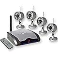 NEW 4x WATERPROOF INFRA RED DAY & NIGHT WIRELESS CAMERA CCTV KIT WITH ADDED AUDIO MONITORING....