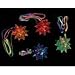 Light-Up Flashing Star LED Ball Pendant Necklace - Display box of 12 units