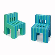 Offi & Company EVA Foam Blue/Green Chairs, Set of Two