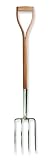 Brook and Hunter 11020DY Premium Digging Fork with a Handcrafted Red Oak Handle and a Stainless Steel Alloy Polished Blade, 43-Inch long