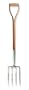 Brook & Hunter 11020DY Premium Digging Fork with a Handcrafted Red Oak Handle and a Stainless Steel Alloy Polished Blade, 43-Inch long