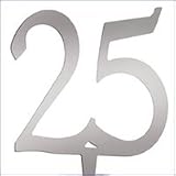 25th Mirrored Cake Topper