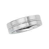 14K White Gold Comfort Fit Wedding Band For Men and Women - Sizes 5-12.5