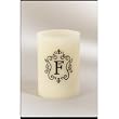 Monogram LED BlowOut Wax Candle with Lightbulb Wick - F