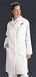 Ladies Lab Coat W/ Back-Belt - White, medium