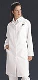 Ladies Lab Coat W/ Back-Belt - White, medium