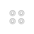 8 Gauge RETAINER Replacement Clear Rubber O-Rings - 4 Pack