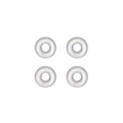 8 Gauge RETAINER Replacement Clear Rubber O-Rings - 4 Pack