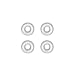 8 Gauge RETAINER Replacement Clear Rubber O-Rings - 4 Pack