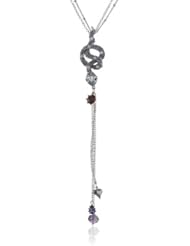 Betsey Johnson "Iconic Amethyst" Snake Y-Shaped Necklace, 19"