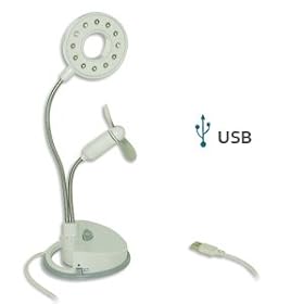 USB Powered Mini Desk LED Lamp & Fan