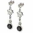Pittsburgh Penguins Rhodium Logo Earrings