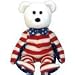 TY BEANIE BABIES / BABY - LIBERTY Bear (White Face) Plush Beanbag