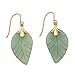 14kt. Yellow Gold, Jadeite Leaf Earrings