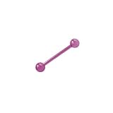 Titanium Barbell Nipple Ring - 14 Gauge (Pink)