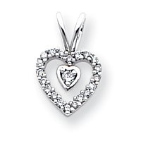 14k White Gold .25ct Diamond Vintage Heart Pendant 21tcDMzI94L 14k White Gold .25ct Diamond Vintage Heart Pendant