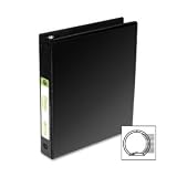Wilson Jones Basic Round Ring View Binder, PVC-Free, 1.5 Inch Capacity, 8.5 x 11 Inches, Black (W362-34B)