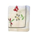 Lambs & Ivy Secret Garden Chenille Blanket with applique