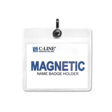 C-Line Products, Inc. : Name Badge Holder Kits, Magnetic, Top Load, 3x4, 20/BX -:- Sold as 2 Packs of - 20 - / - Total of 40 Each