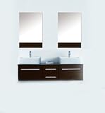 Contemporary Wall Mount Two Doors Two Drawers Double Sink Bathroom Vanity 21tcSX28OxL. SL160 Contemporary Wall Mount Two Doors Two Drawers Double Sink Bathroom Vanity