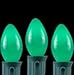 Novelty Lights Ceramic Christmas Replacement Bulbs - Outdoor Individual Bulbs for Events, Holiday Parties, Patios, and More - C7/E12 Candelabra Base, 5 Watt Lights (Green, 25 Pack)