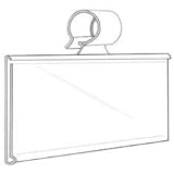 Clear Plastic Label Holders for Wire Shelf Pack of 100