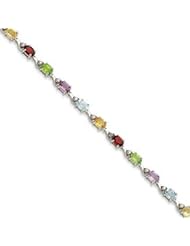 Sterling Silver Genuine Rainbow Bracelet