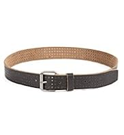 Leather Square Buckle Perforated Belt