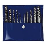 Irwin Industrial Tools 11117 Pouched Spiral Flute Screw Extractors with Cobalt Drill Bits Set, 10-Piece