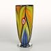 Hand Blown Abstract Tropical Art Glass Vase 12.5\
