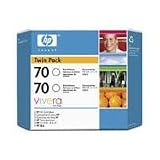 HP 70 Gloss Enhancer Crtg Twin Pack 130 Ml Size. Use In Desingjet Printers