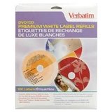 100PK DVD/cd Refill LABEL100 Labels - for Verbatim Label Kit