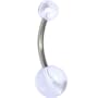 Belly - 7/16 Clear Marble Belly Button Ring