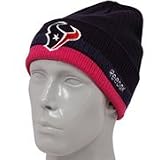 NFL Reebok Sideline Houston Texans Blue - Pink Breast Cancer Awareness Cuffed Knit Beanie