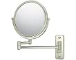 Kimball and Young 21175 Pivot Arm Wall Mirror, Brushed Nickel
