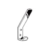 Securit S6101 Hat & Coat Hook Aluminium 125mm X2