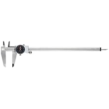 Brown & Sharpe 599-579-12-5-1 Dial Caliper, Stainless Steel, Black Face, 0-12" Range, +/-0.001" Accuracy, 0.001" Resolution, Meets DIN 862 Specifications