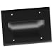 DataComm 45-0003-BK 3-Gang Recessed Low Voltage Cable Plate (Black)