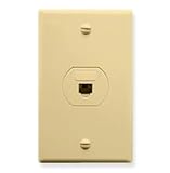ICC Designer Wall Plate 6P6C IVORY