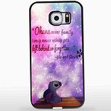 Lilo and Stitch cute family quotes galaxy for Samsung S6 Black case