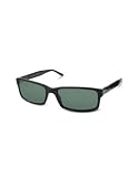 Persol Rectangular Plastic Sunglasses black-green