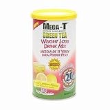 Mega-t Green Tea Weight Loss Drink Mix, Natural Lemon Flavor - 30 Doses