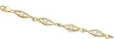 Twisted Wire with Fresh Water Pearls Charm Bracelet, 14K Yellow Gold by NJ Charms