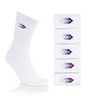 5 Pairs of Cotton Rich Arrow Sport Socks with Silver Technology