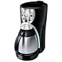 Mr. Coffee 10-Cup Thermal Programmable Coffee Maker (Black with Brushed Chrome Accents)