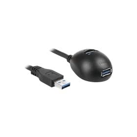 Sharkoon USB3.0 Extension Dock, USB 3.0, USB 3.0, male/female, 1.75 m, Negro