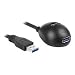 Sharkoon USB3.0 Extension Dock, USB 3.0, USB 3.0, male/female, 1.75 m, Negro