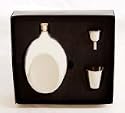 Outer Rebel Fashion Flasks & Smoking Accessories- Oval Stainless Steel Flask Giftset with Funnel and Shotglasses