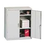 HON SC1842Q 36 by 18 by 72-Inch Assembled High Storage Cabinet with 2 Adjustable Shelves, Light Gray