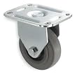 Industrial Grade 1UHL8 Rigid Caster, 2 In, 75 Lb, TPR Tread